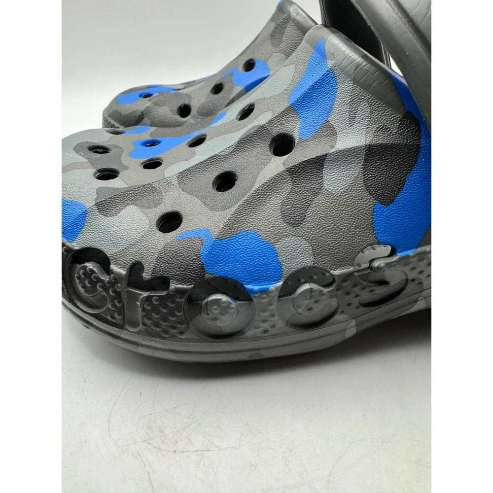 Crocs Classic Camo Blue Gray Clog Sandals Shoes kids Size 13 - Picture 3 of 6